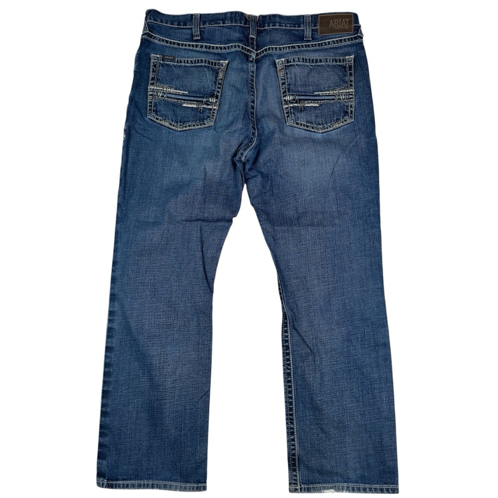 Ariat M4 Low Rise Boot Cut Blue Denim Jeans Western Cowboy Men’s Size 40x31